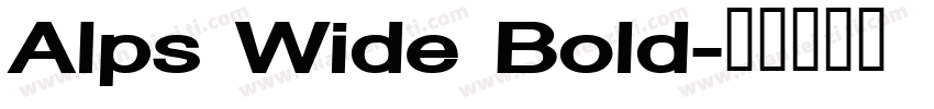 Alps Wide Bold字体转换